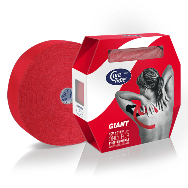 CureTape Classic Giant Kinesiology Tape Red 5cm