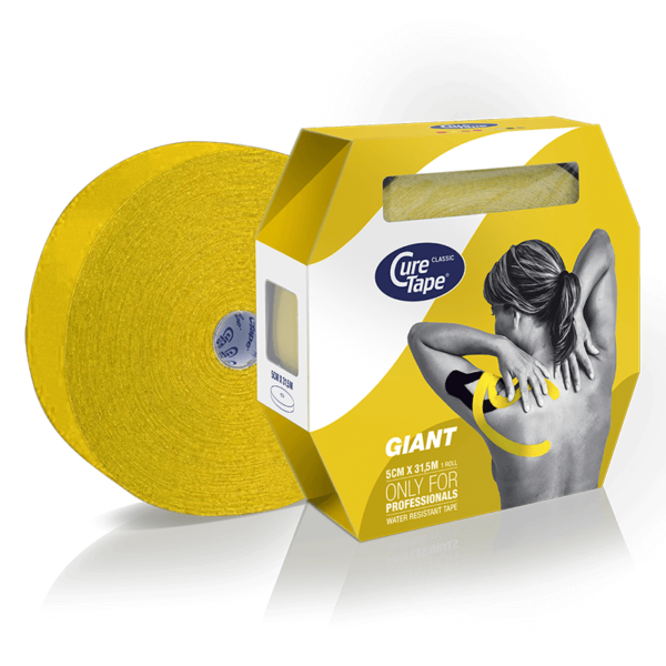 CureTape Classic Giant Kinesiology Tape Yellow 5cm