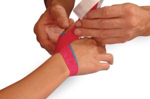 medical taping skiers thumb