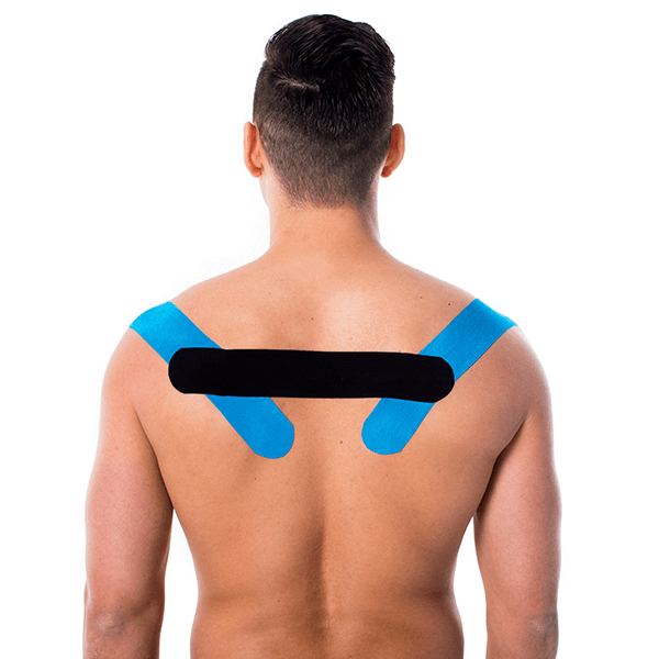 Kinesiology taping at a kyphosis