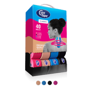 CureTape® Big Boy Classic Kinesiology Tape 40 Rolls Bulk Pack