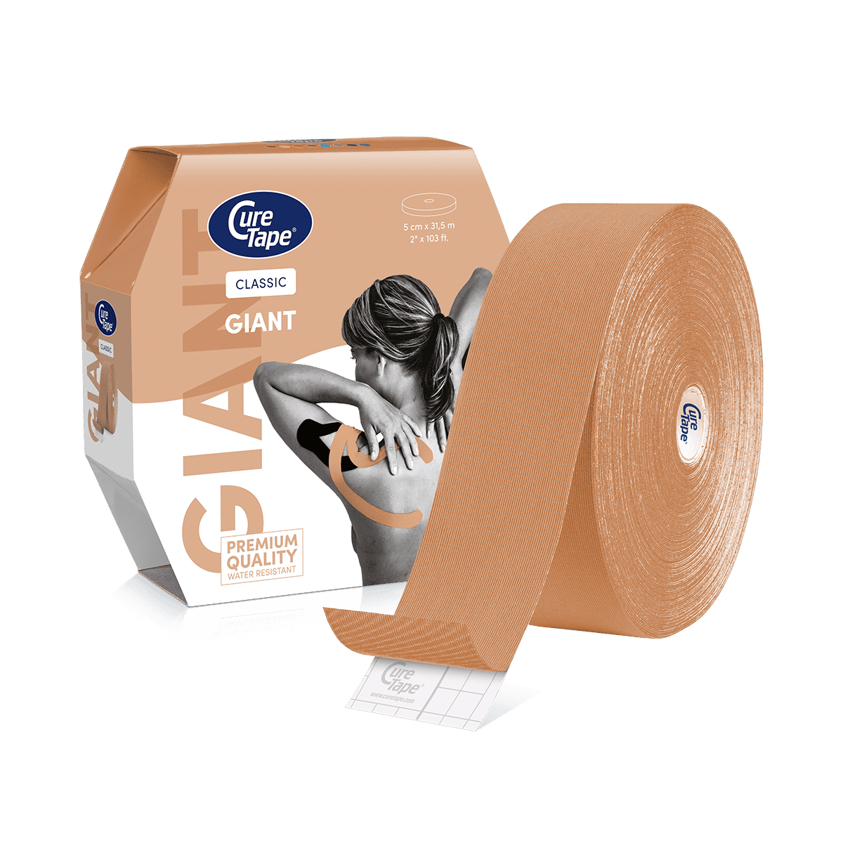 CureTape® Giant 31.5m Kinesiology Tape Clinic Roll - Image 3