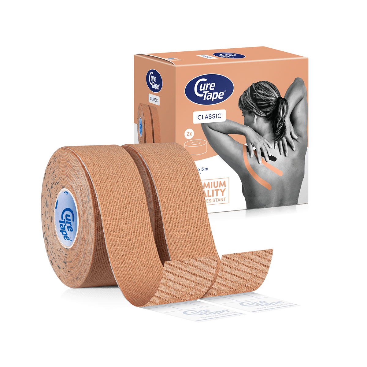 CureTape® Classic 2.5cm Kinesiology Tape